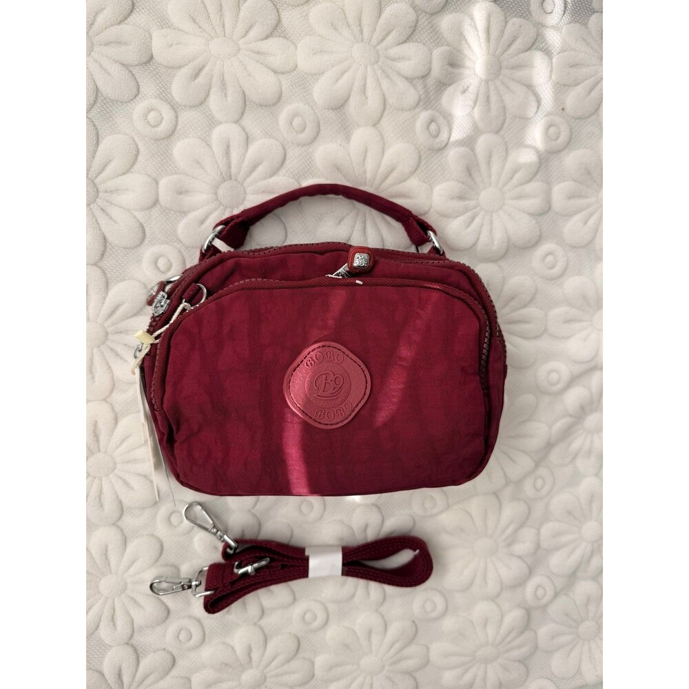 Lightweight Waterproof Nylon Multi-Zip Mini Crossbody Handbag Phone Bag